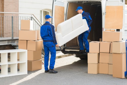 Packing boxes for a Kensington apartment move