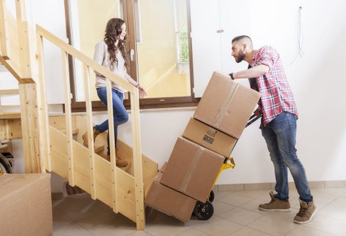 Office files and archive boxes arranged for document storage in Kensington
