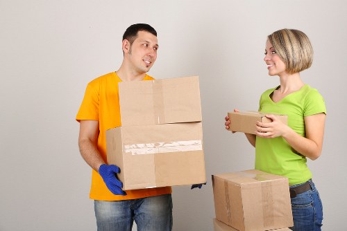 Loading items into a mobile self storage container in Kensington