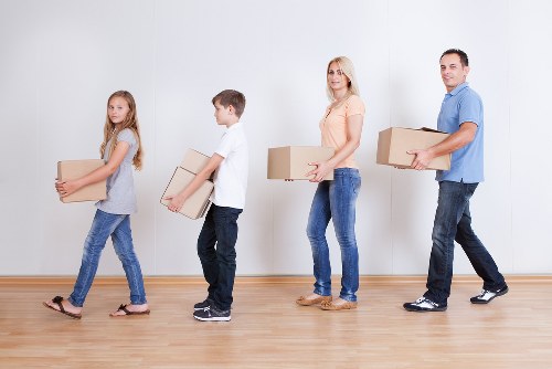 Careful packing of fragile items for flat removals